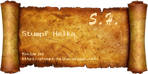 Stumpf Helka névjegykártya